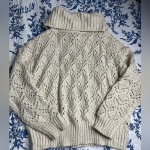 Roll Neck Cream Sweater